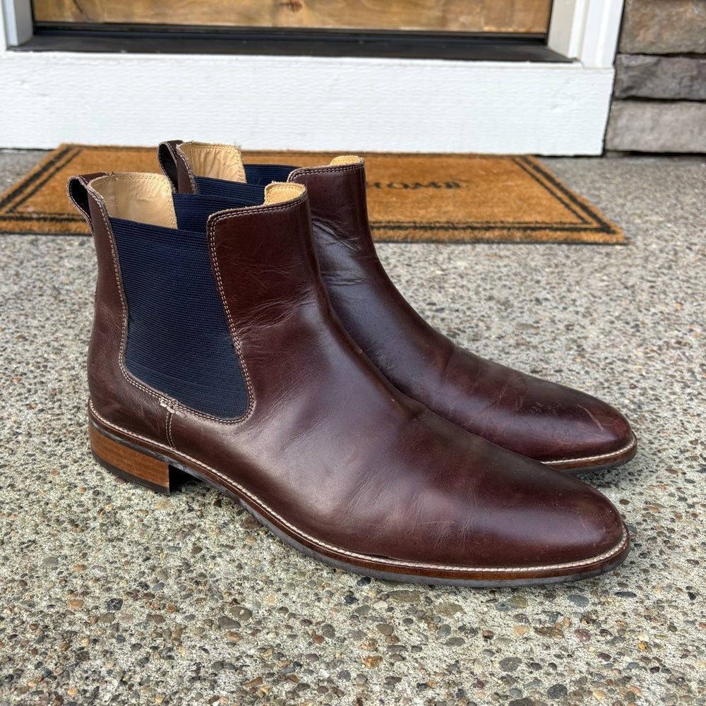 Men's Brown Leather Cole Haan Chelsea Boot.